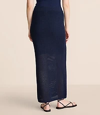 Petite Lou & Grey Mesh Stitch Maxi Sweater Skirt