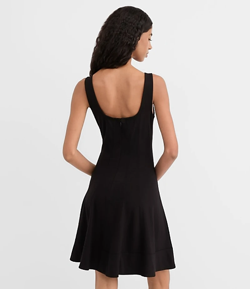 Ponte Seamed Mini Dress