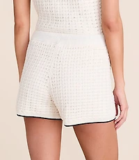 Lou & Grey Tipped Pointelle Sweater Shorts