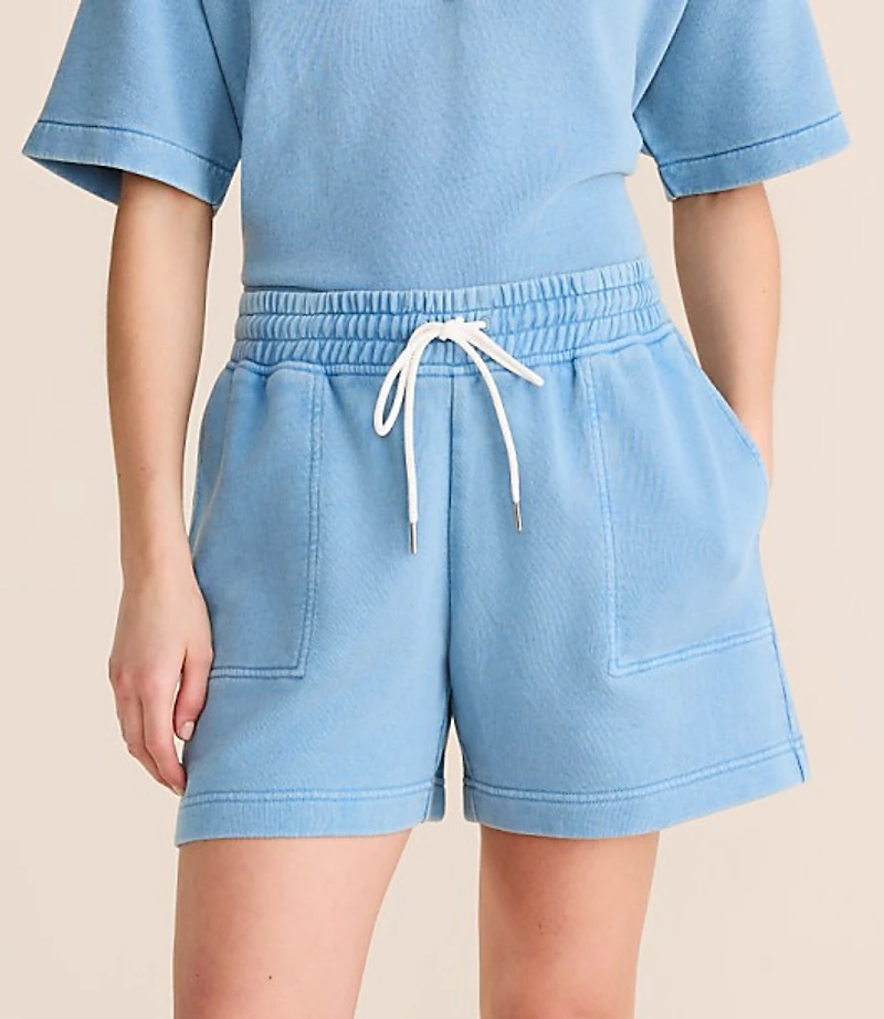 Petite Lou & Grey Denim Washed Terrysoft Shorts