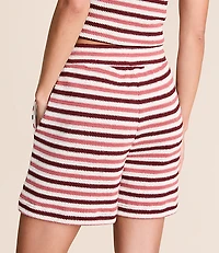 Lou & Grey Striped Crochet Shorts