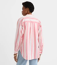 Striped Linen Cotton Everyday Oversized Shirt