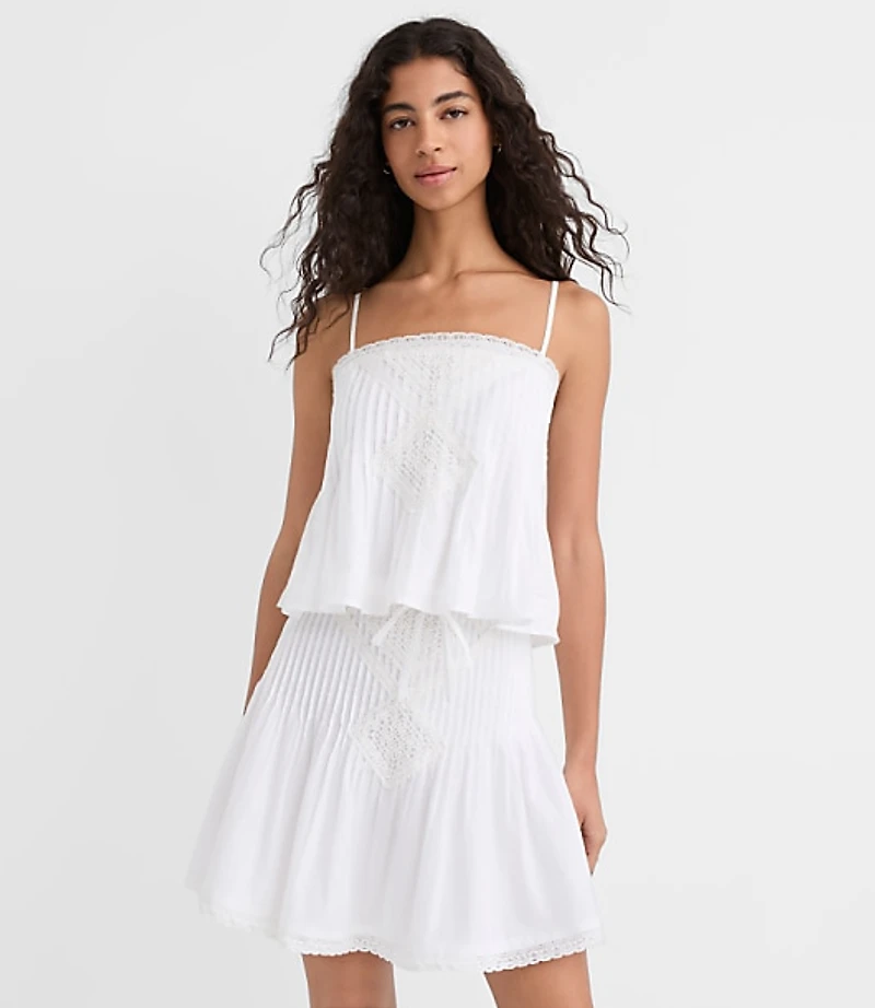 Lace Pintucked Cami