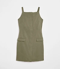 Petite LOFT Versa Pure Spun Apron Mini Pocket Dress