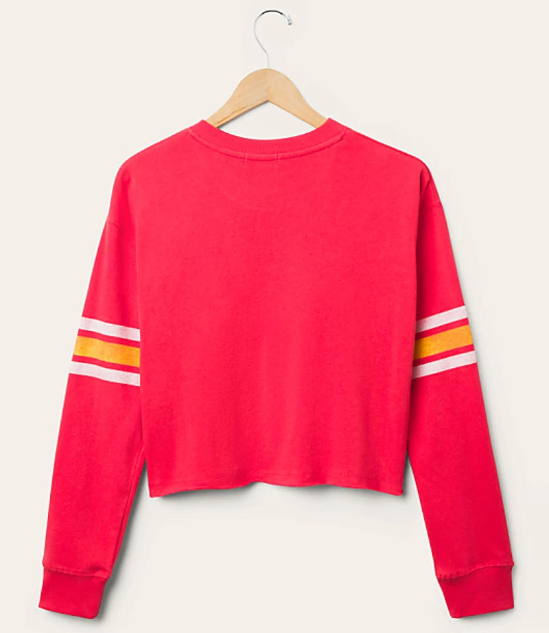 Junk Food Kansas City Chiefs Retro Crop Fleece
