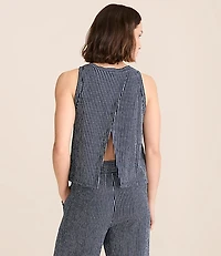 Lou & Grey Striped Open Back Tank Top