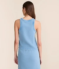 Lou & Grey Denim Washed Terrysoft Tank Top