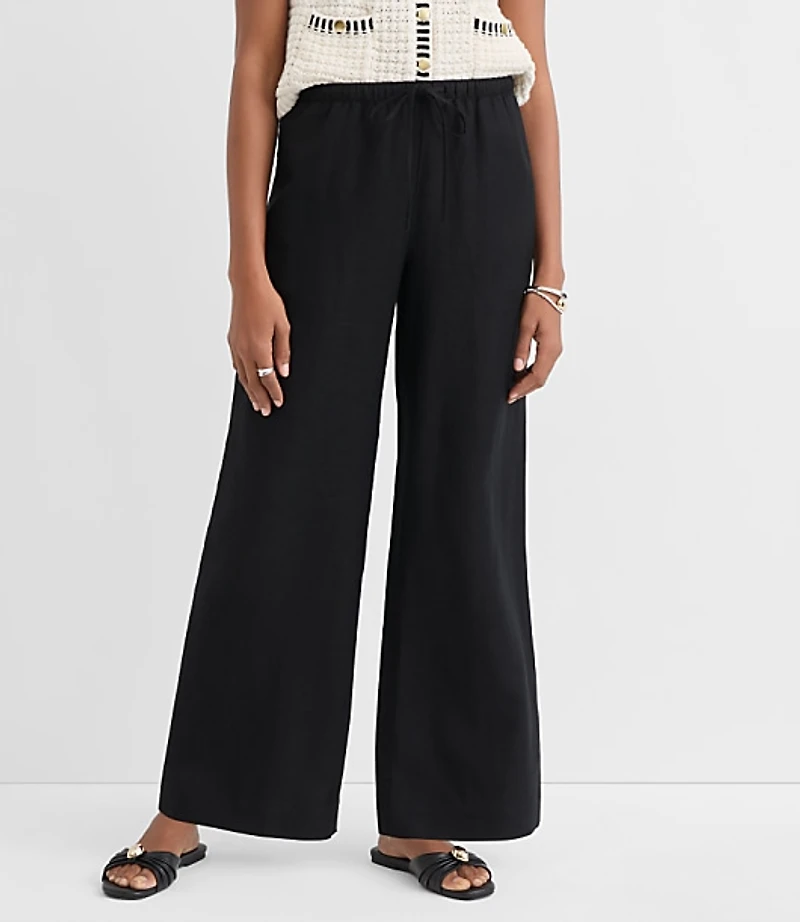Petite Sawyer Pull On Pants Linen Blend