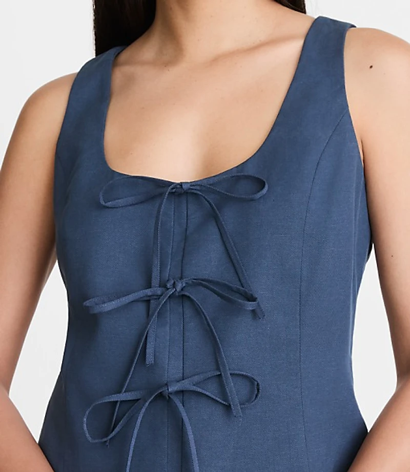Petite LOFT Versa Pure Spun Tie Front Top