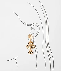 Petaled Chain Link Drop Earrings