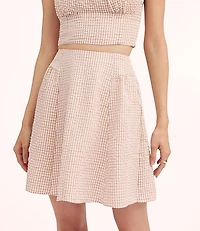 Lately Striped Seersucker Mini Skirt