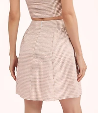 Lately Striped Seersucker Mini Skirt