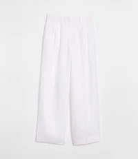 Petite LOFT Versa Luxe Lyocell Linen Pleated Relaxed Straight Pants