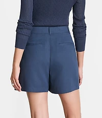 Petite LOFT Versa Pure Spun Pleated Shorts