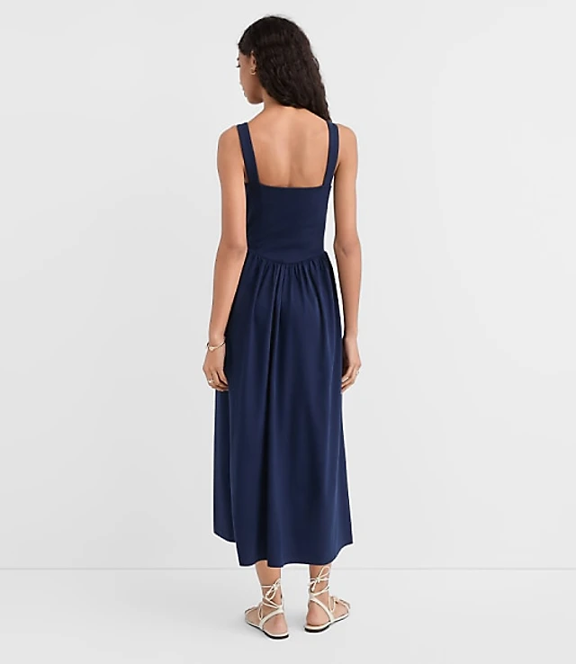 reformation jovana square-neck midi dress Reformation Jovana Dress