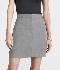 LOFT Versa Seasonless Stretch Mini Pocket Skirt Houndstooth