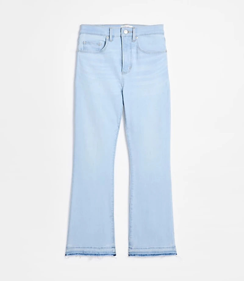 Rivete Tall Curvy Unpicked High Rise Kick Crop Jeans Wave Wash