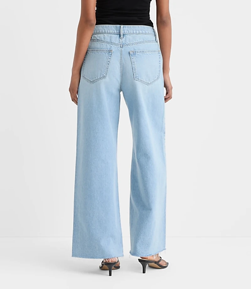Rivete Curvy Fresh Cut High Rise Relaxed Wide Leg Jeans Wave Wash