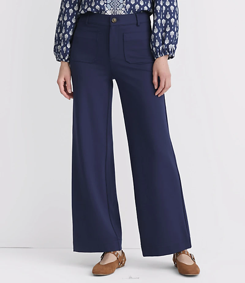 Palmer Wide Leg Pants Ponte