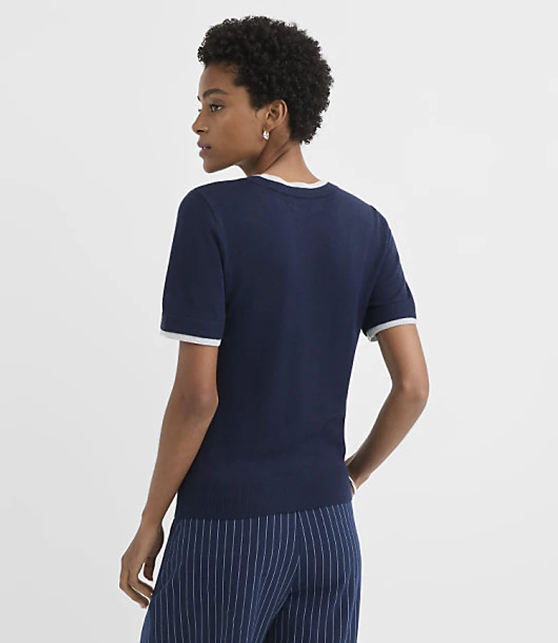 Petite Double Layer Sweater Tee