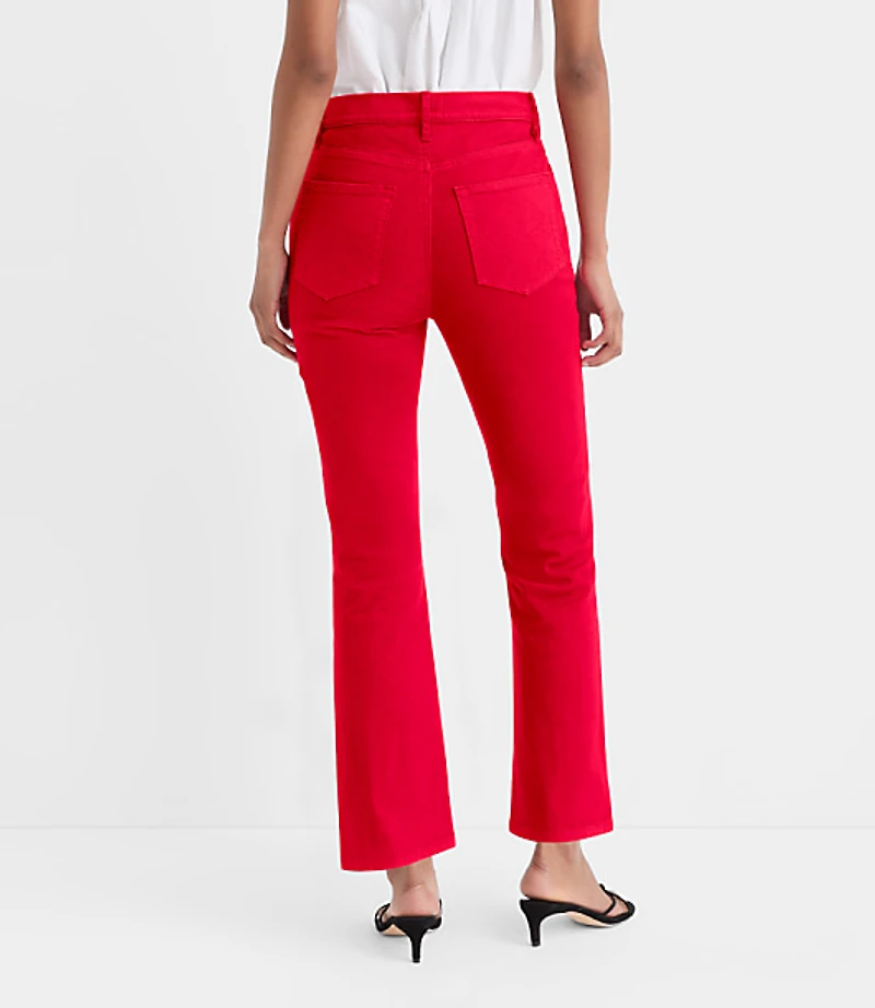 Rivete Tall Curvy High Rise Kick Crop Jeans Maple Cherry