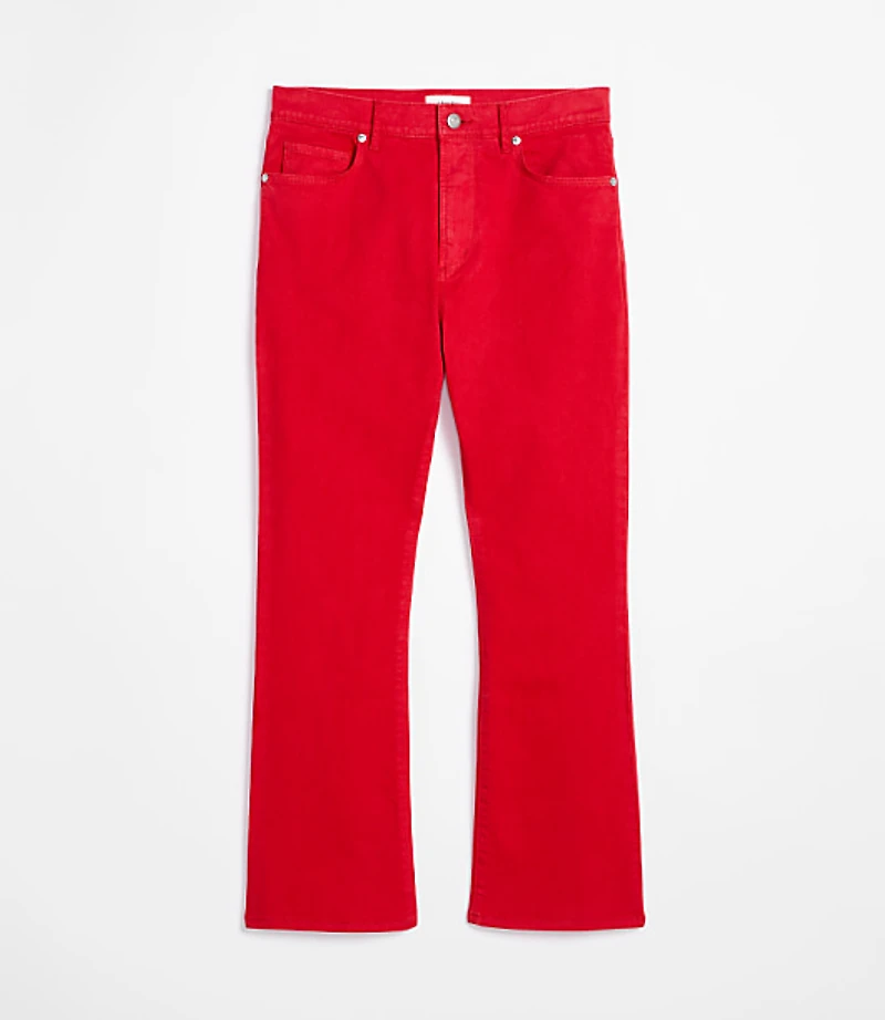 Rivete Tall Curvy High Rise Kick Crop Jeans Maple Cherry