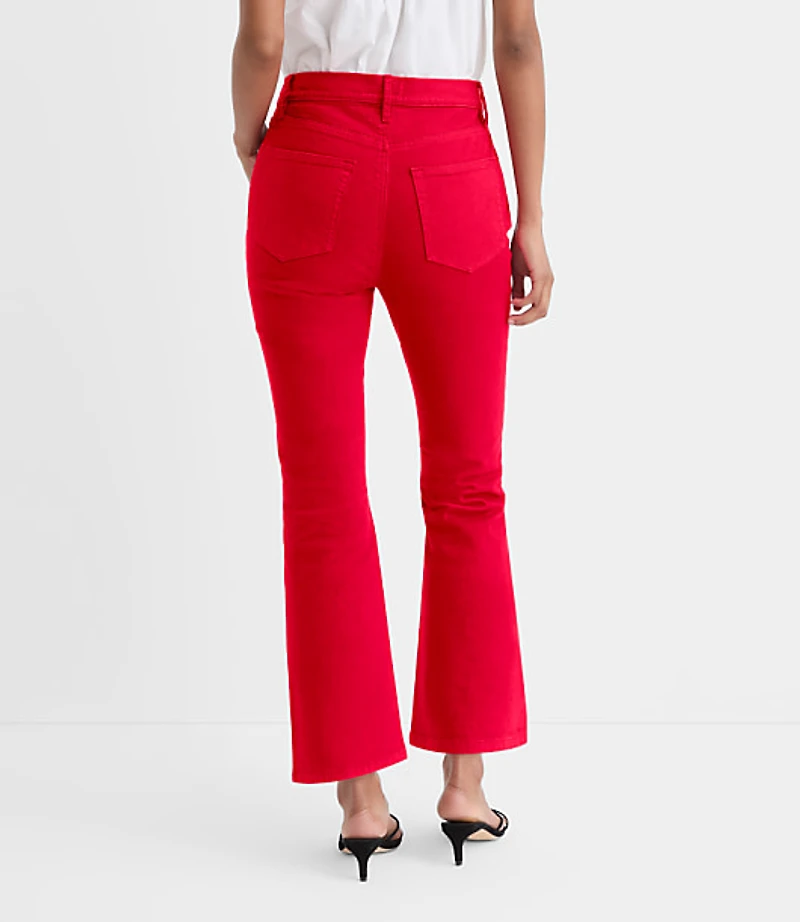 Rivete Petite High Rise Kick Crop Jeans Maple Cherry