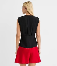 Lace Trim Cap Sleeve Top