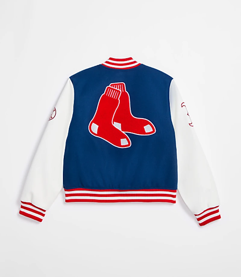 Wild Collective Red Sox Varsity Jacket