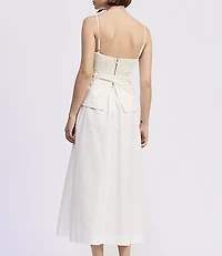 En Saison Samantha Mixed Media Midi Dress