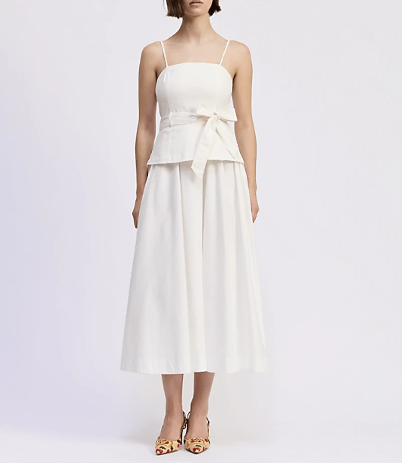 En Saison Samantha Mixed Media Midi Dress