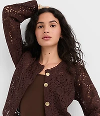 Petite Crochet Cardigan