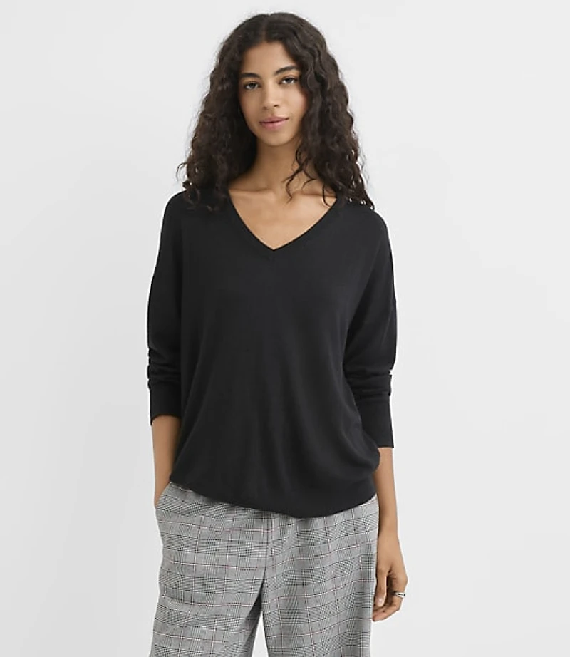 Luxe Knit V-Neck Sweater