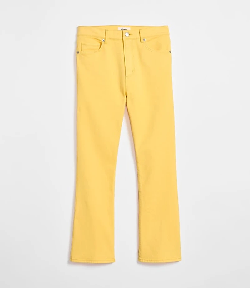 Rivete Tall Curvy High Rise Kick Crop Jeans Daffodil Bloom