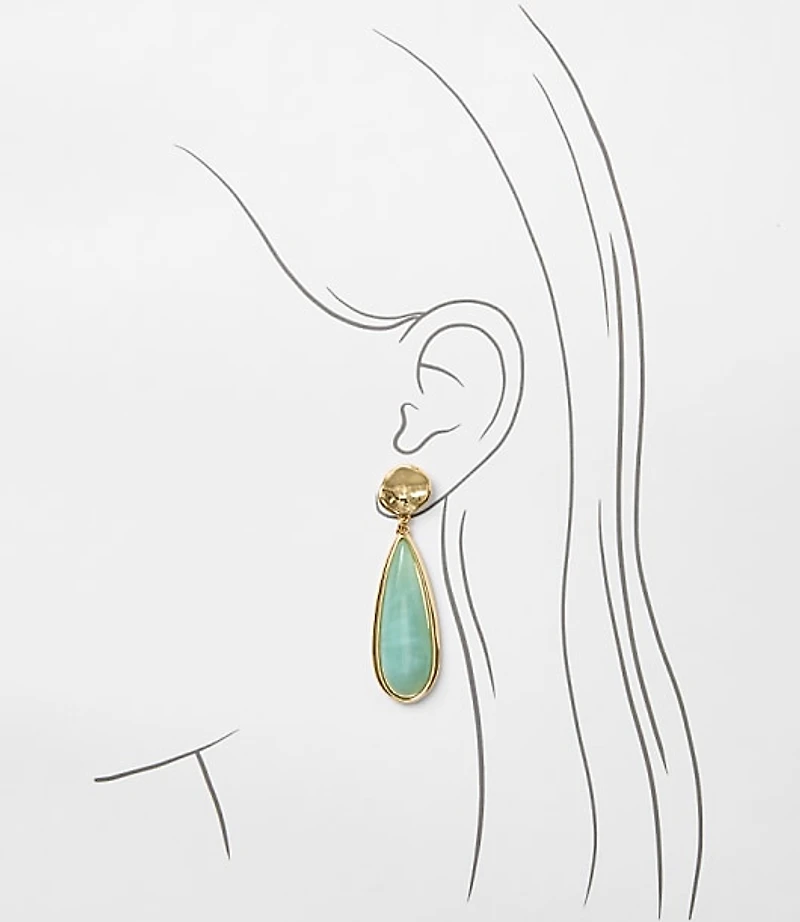 Marbleized Teardrop Statement Earrings
