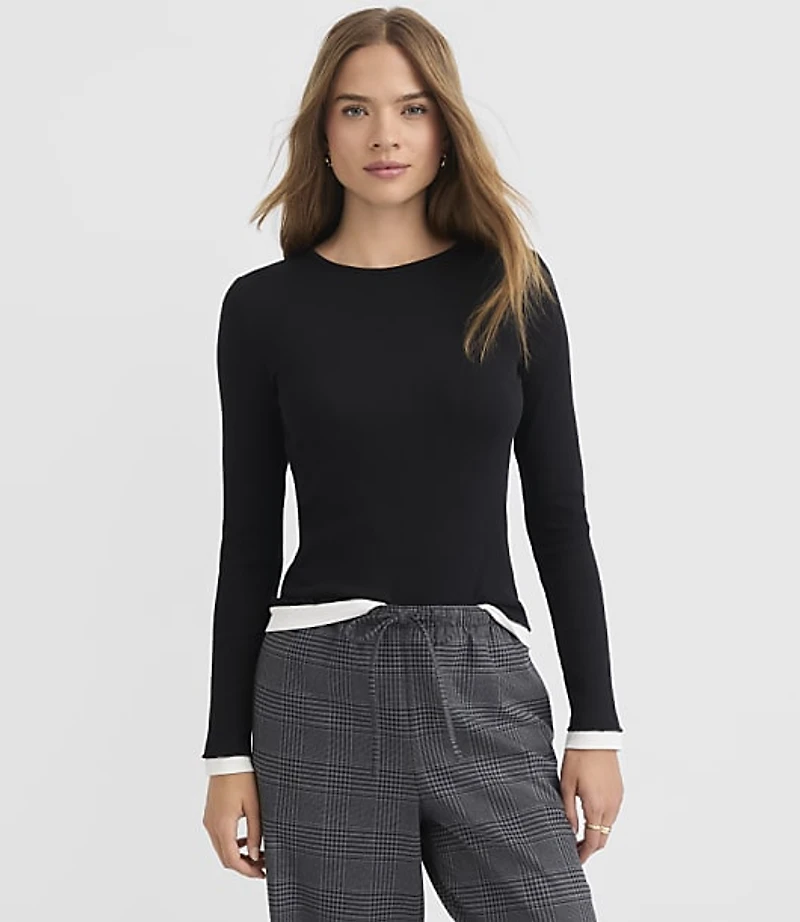 Ruffle Double Layer Tee