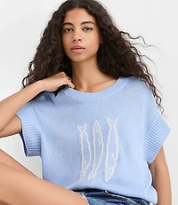 Petite Fish Wedge Sweater