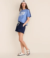 Lou & Grey Shoulder Stripe Soft Slub Logo Tee
