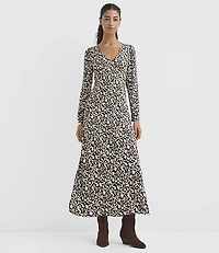 Garden V-Neck Bias Maxi Dress