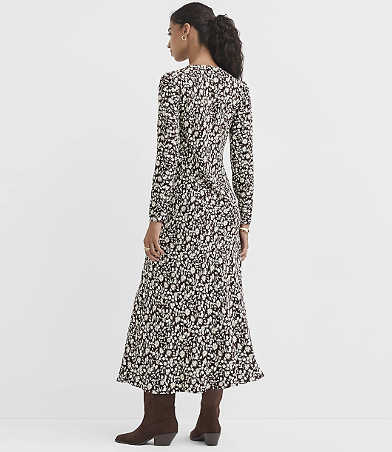 Garden V-Neck Bias Maxi Dress