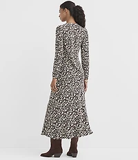 Garden V-Neck Bias Maxi Dress