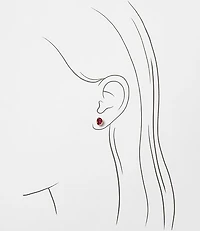 Sparkle Heart Stud Earring Set