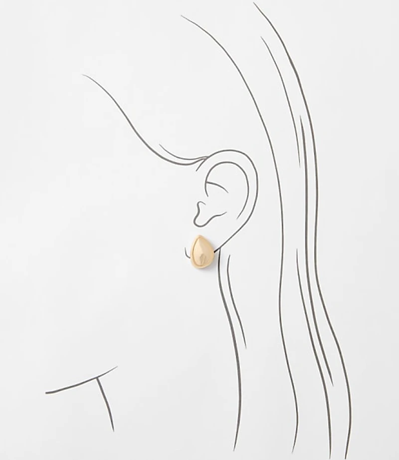 Sculpted Metallic Stud Earrings