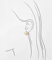 Sculpted Metallic Stud Earrings