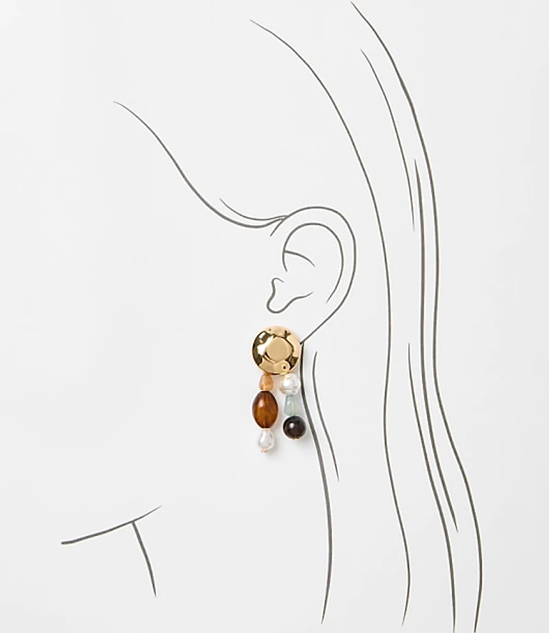 Mini Pearlized Drop Earrings