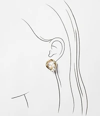 Pearlized Cluster Stud Earrings