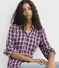 Plaid Peplum Shirt