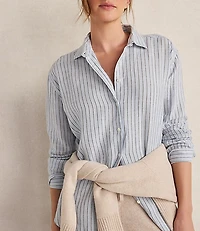 Haven Well Within The Daily Shirt Linen Stripe