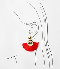 Fringe Fan Drop Earrings