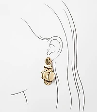 Molded Metal Statement Earrings